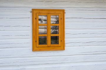 Naklejka na ściany i meble Wooden window
