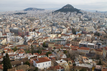 Fototapeta na wymiar Athene vista panoramica