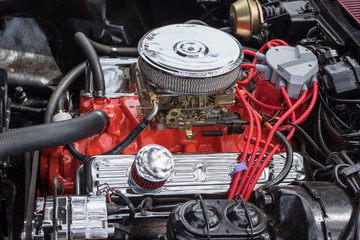 Dubbo, Australia - December 04, 2016: Old cars engine.
