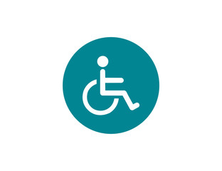 Vector medical cripple wheelchair icon