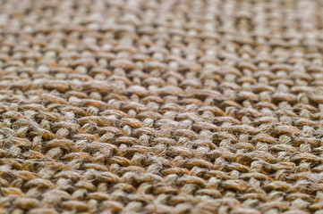 Macro Of Cotton Surface Of Brown Fabric