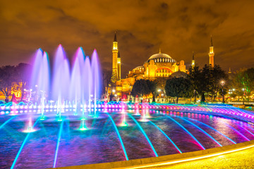 Fototapeta na wymiar Hagia Sophia mosque, Istanbul, Turkey.