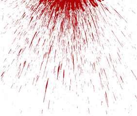 Blood splashed on white background