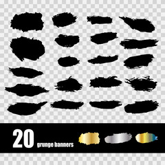 vector template set of grunge banners abstract  backgrounds for promotion