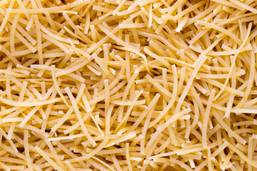 Italian pasta close up on background.