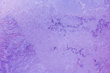 Frost patterns on glass, violet