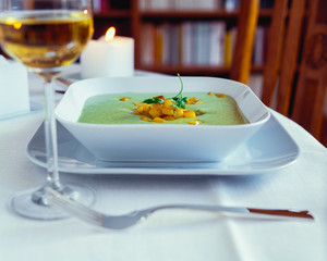 Potato chervil soup