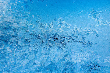 Frost patterns on glass