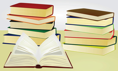 Set of books vector