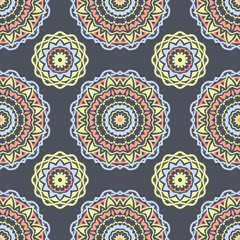 Ethnic Floral Seamless Pattern in The Oriental Style. Elegant Luxury Texture for Textile, Wallpapers, Backgrounds and Wrapping.