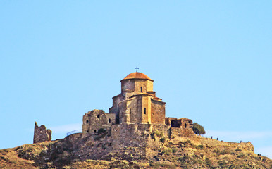 Fototapeta na wymiar Famous Jvari church near Tbilisi in Georgia
