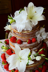 Naked wedding cake