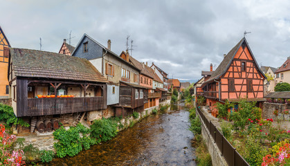 Fototapeta na wymiar Weiss river in Kaysersberg, France
