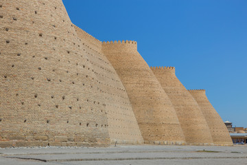 Fototapeta na wymiar The Ark fortress of Bukhara, in Uzbekistan