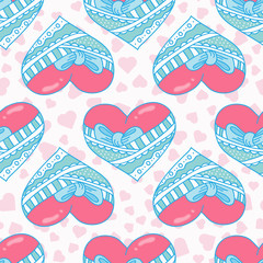 seamless pattern with hearts