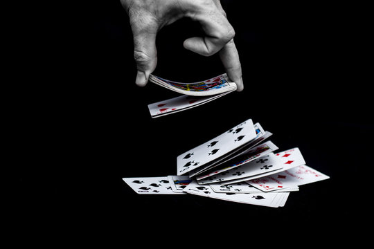 Playing cards/ dark background
