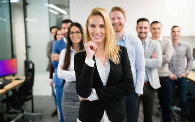 Obraz premium Group of happy business people