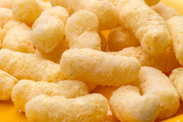 Sweet corn sticks closeup