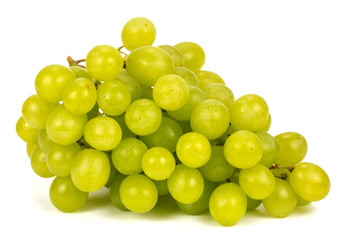 Green grape isolated on white background