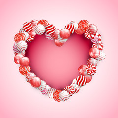Obraz premium Valentine Day Lollipop