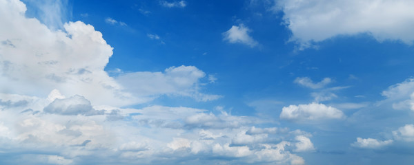 Fototapeta premium Panoramic sky with cloud on a sunny day.