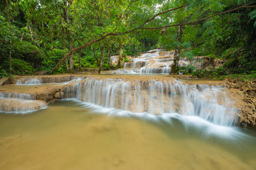 Gao Fu waterfall, the name was given after the name of the landlord and is located in Ngao district of Lampang province, Thailand