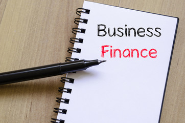 Business finance concept on notebook