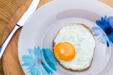 Fried eggs on a plate