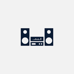Audio sistem icon simple speaker sign vector illustration