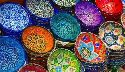 Rolgordijnen Turkish ceramics © swisshippo