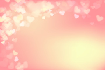 003 Blur heart on light pink abstract background vector illustra
