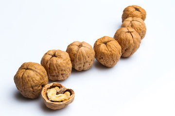 Walnuts isolated