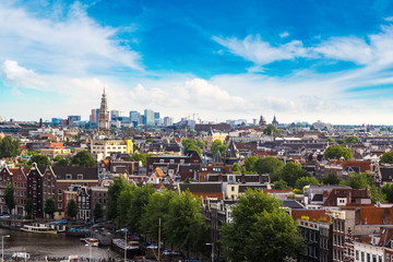Fototapeta na wymiar Panoramic view of Amsterdam