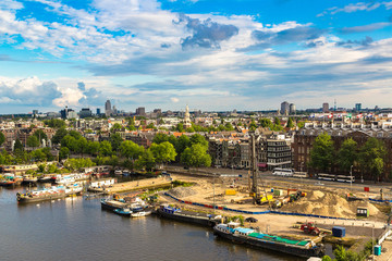 Fototapeta premium Panoramic view of Amsterdam