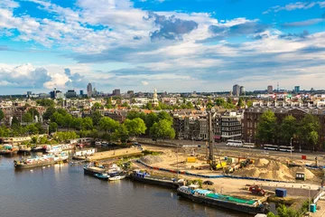 Foto auf Alu-Dibond Panoramablick auf Amsterdam © Sergii Figurnyi