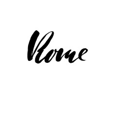 Rome, Italy. City typography lettering design. Hand drawn brush calligraphy. Isolated vector illustration.
