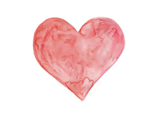 Watercolor heart art symbolise love