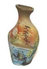 Chinese small vase on a white background