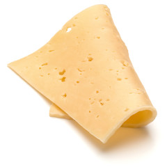 cheese slice isolated on white background cutout
