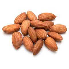 almond nuts isolated on white background close up