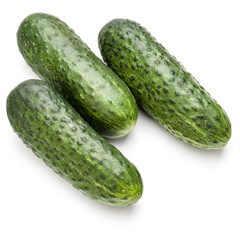 Cucumber vegetable isolated on white background cutout