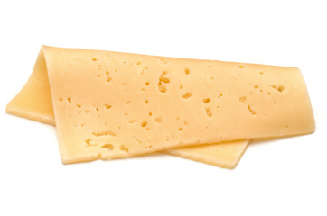 cheese slice isolated on white background cutout