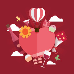 Happy Valentine Day icon design Vector Illustration