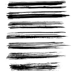 Ink vector brush strokes. Vector illustration. Grunge texture.
