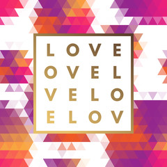 Romantic logo in frame