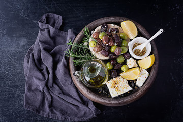 Greek Meze  - olives and Feta
