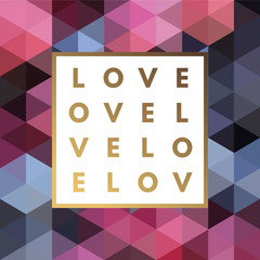 Romantic logo in frame