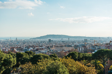 Fototapeta premium barcelona overview from park guell