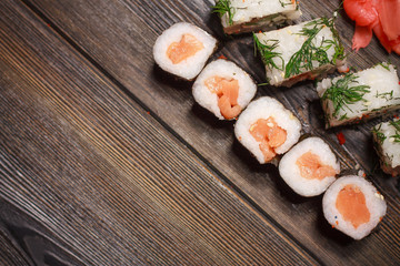 rolls, sushi close-up, asia