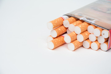 cigarette on white background